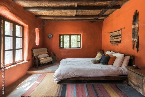 Rustic Bedroom with Earthy ...