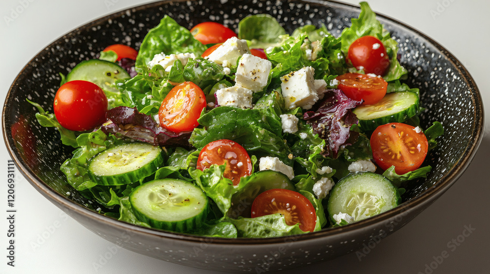 a salad bowl with mixed vegetables a salad bowl with mixed vegetables