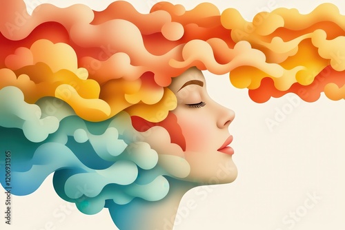 Colorful illustration of abstract calmness.