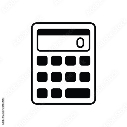 Calculator icon isolated on a white background. Vector illustration.