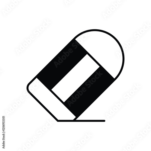 Eraser  icon isolated on a white background. Vector illustration.