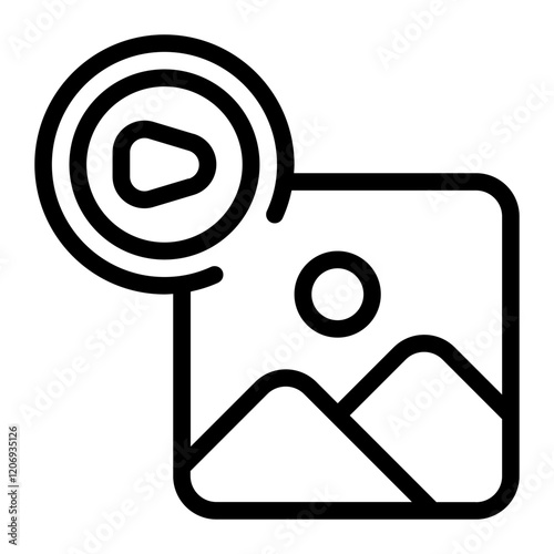 Digital Asset Line Icon