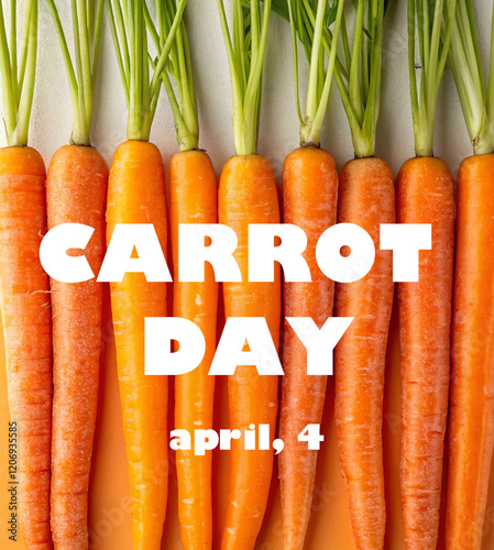 International Carrot Day. April 4 design for banner, poster photo