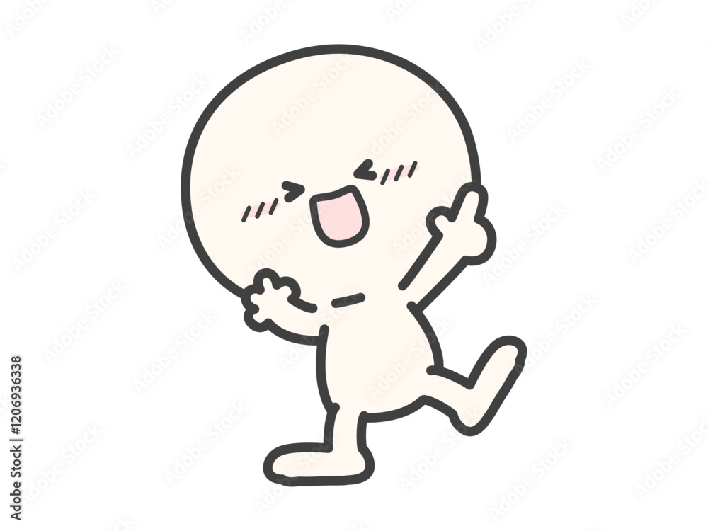 指差しをしているシンプルな人物のベクターイラスト01 指差しをしているシンプルな人物のベクターイラスト01