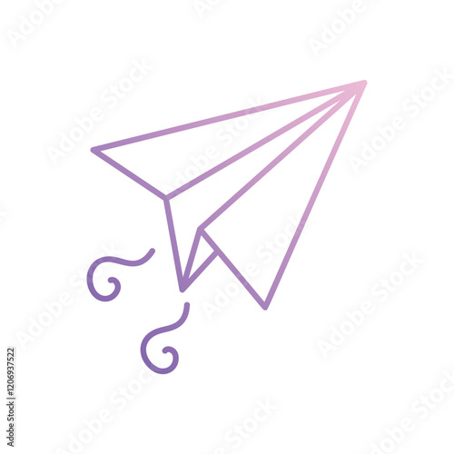 Paper Plane icon isolated on a white background. Vector illustration.