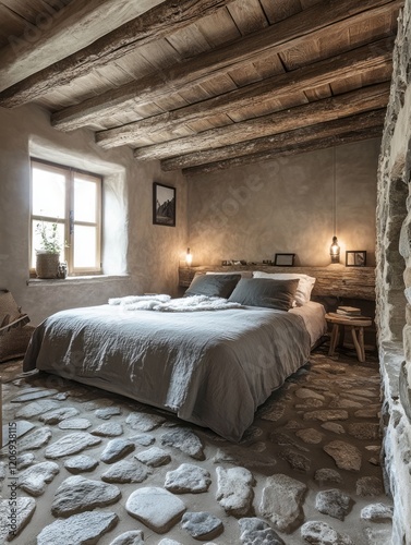 Rustic Bedroom With Exposed...