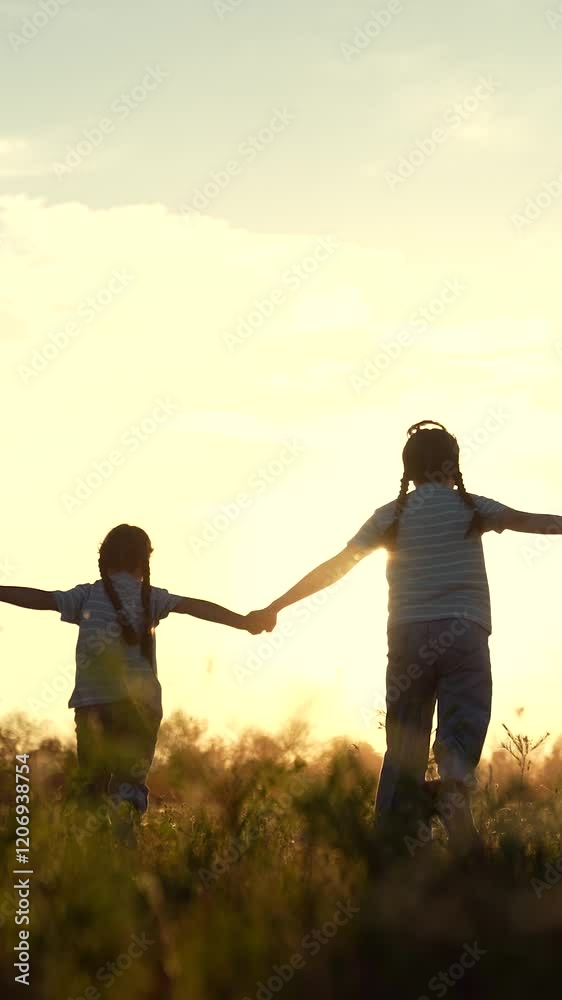 family child kid parents mother father running nature sun, Family Holding Hands Sunset, Parents Children Enjoying Nature, Silhouette Happy Family, Togetherness Love Nature, Joyful Family Sunlight family child kid parents mother father running nature sun, Family Holding Hands Sunset, Parents Children Enjoying Nature, Silhouette Happy Family, Togetherness Love Nature, Joyful Family Sunlight