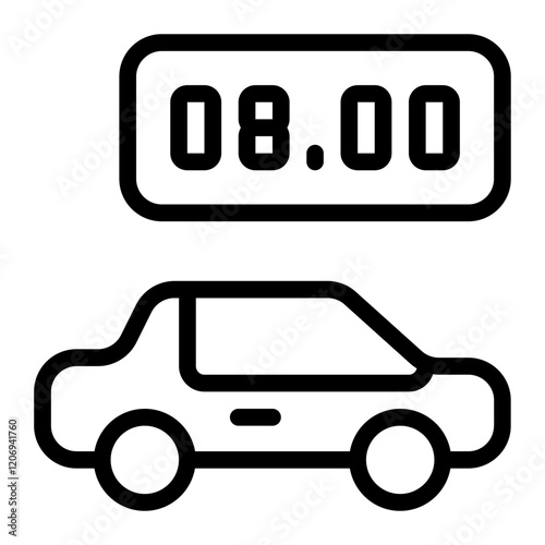 Timer Line Icon