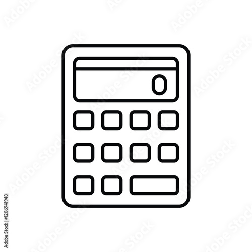 Calculator icon isolated on a white background. Vector illustration.