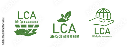 life cycle assessment sign on white background	