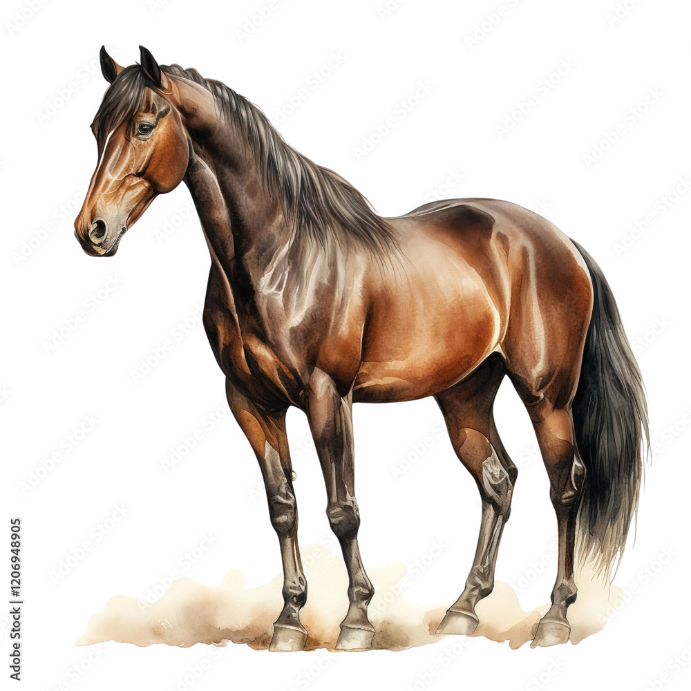 Obraz premium Elegant Horse Clipart Vector Illustration
