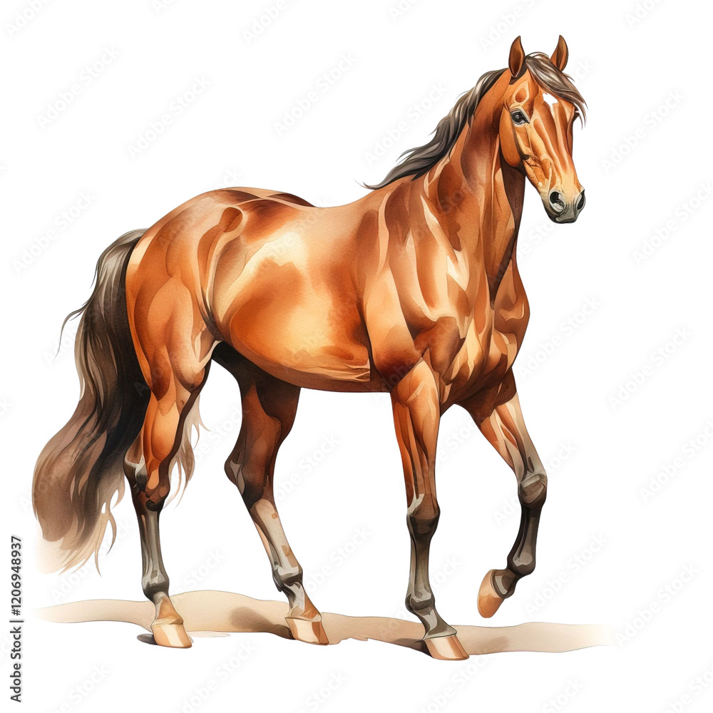 Fototapeta premium Elegant Horse Clipart Vector Illustration