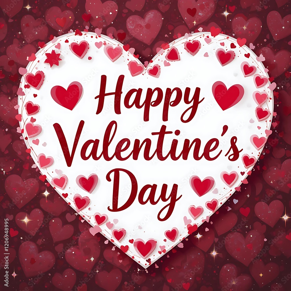 Heartfelt happy valentine's day graphic