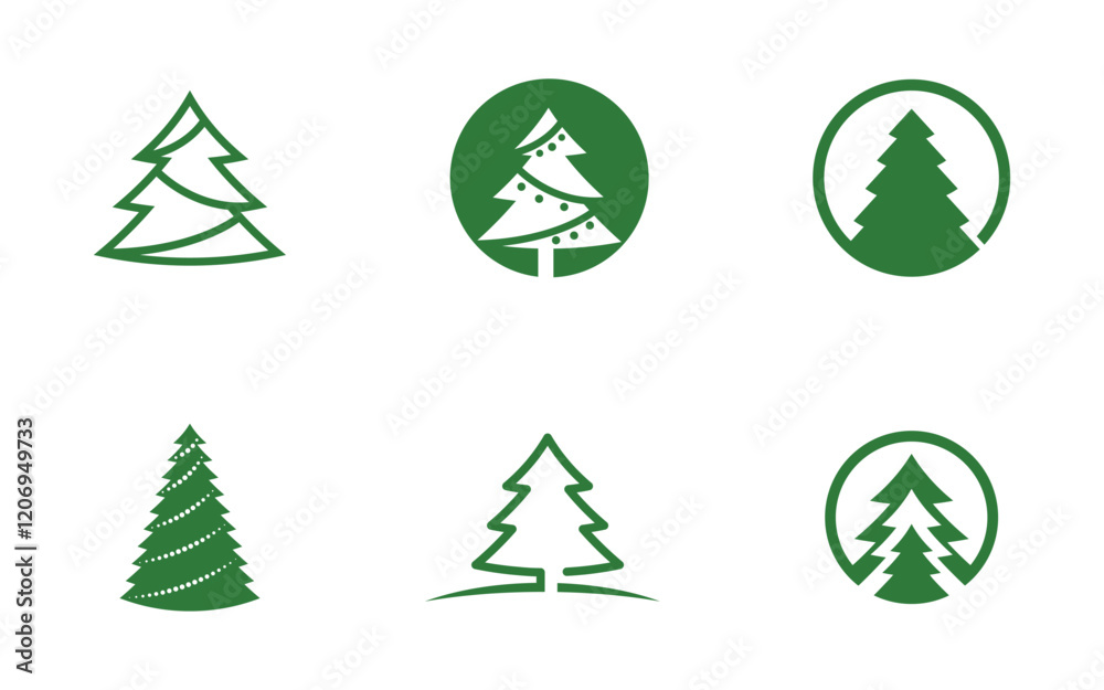 Cedar tree vector icon illustration design template Cedar tree vector icon illustration design template