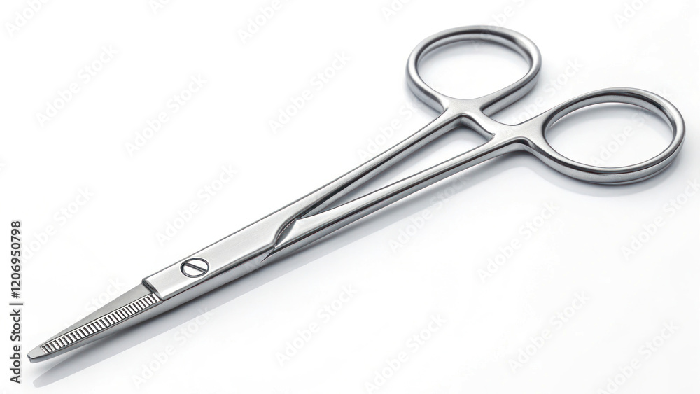Sleek medical scissors with sanitized finish, ideal for precision tasks Sleek medical scissors with sanitized finish, ideal for precision tasks