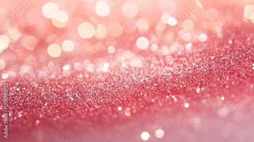 A glowing background of red and pink glitter with golden light rays streaming diagonally across the frame