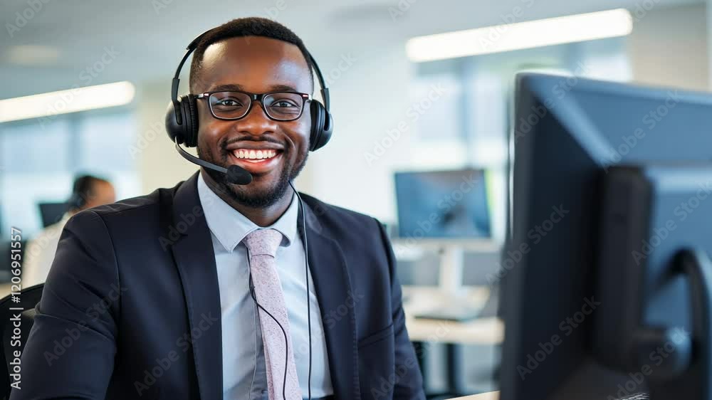 The Smiling Businessman at Work The Smiling Businessman at Work