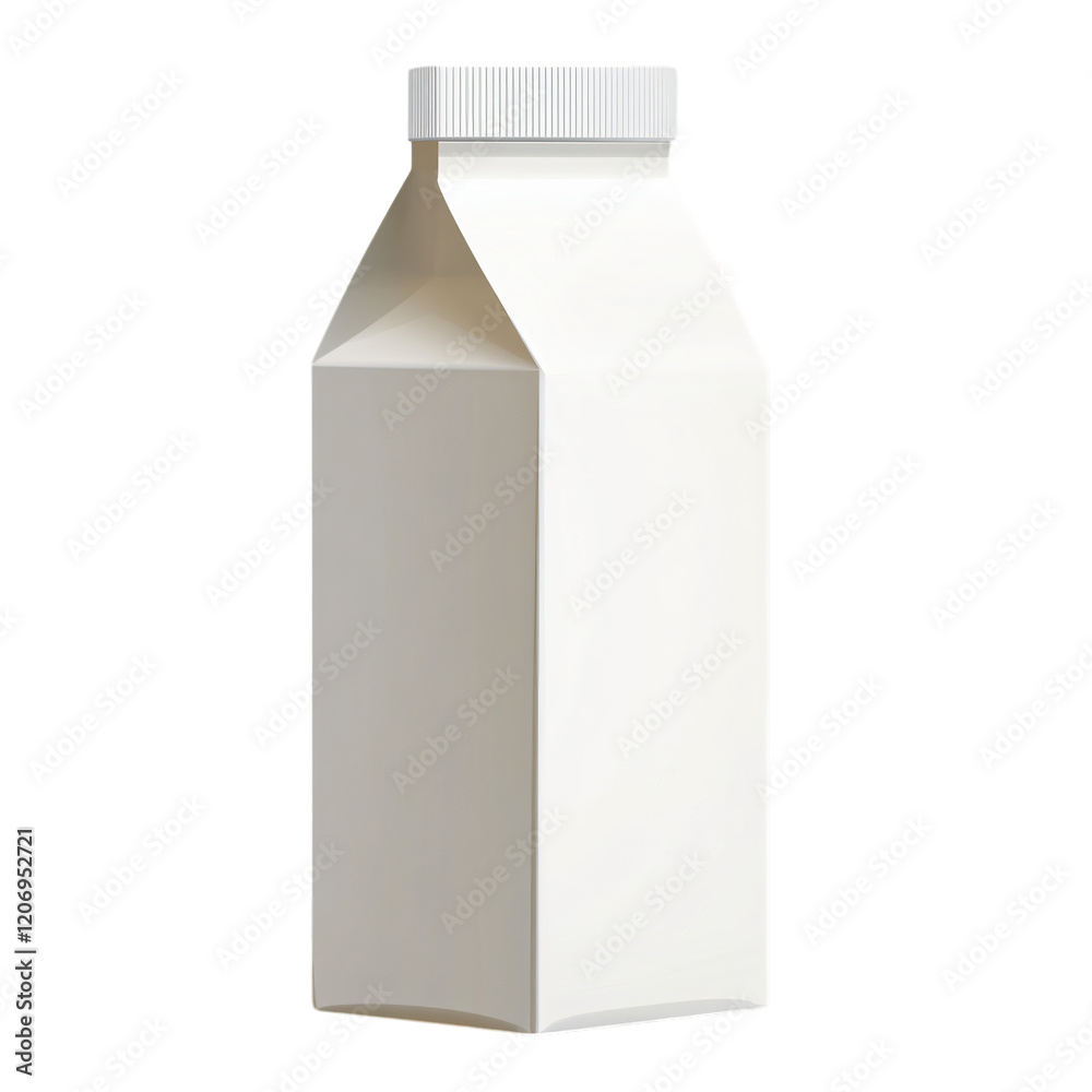 Empty milk carton isolated on transparent background Empty milk carton isolated on transparent background