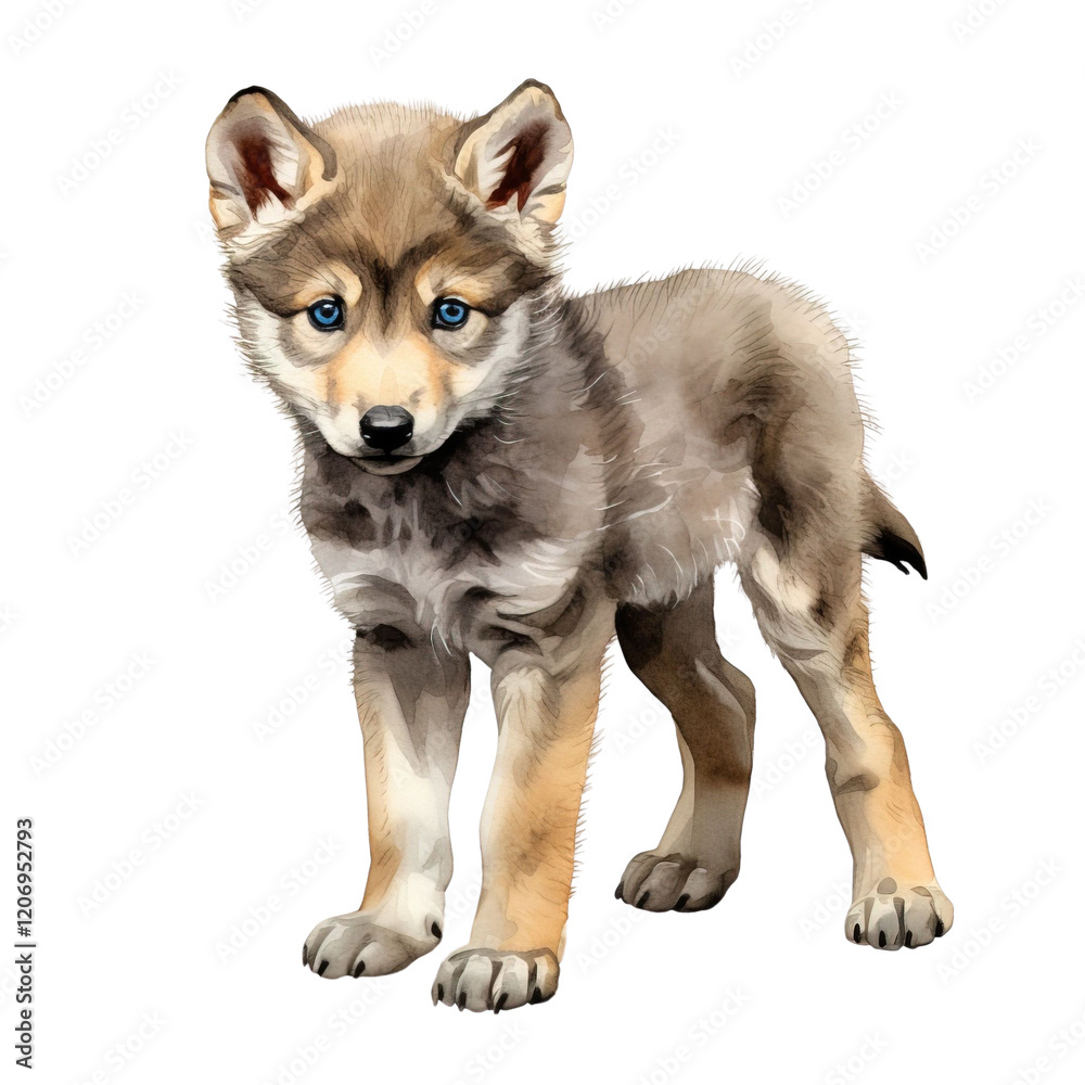 Baby Wolf Clipart Vector Illustration Baby Wolf Clipart Vector Illustration