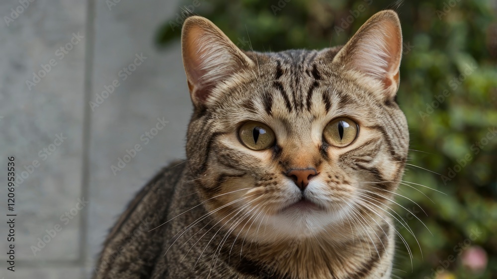 Fototapeta premium Tabby cat with annoying face 