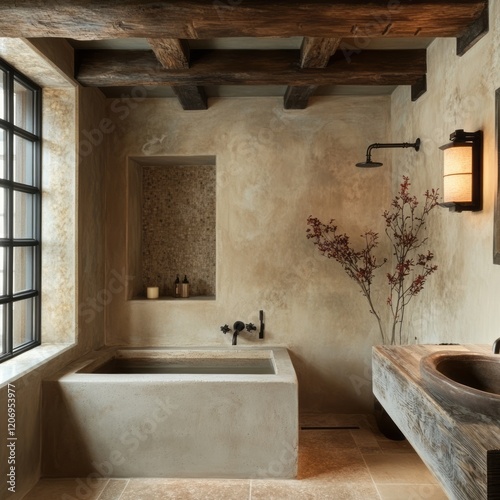 Rustic Modern Bathroom Desi...