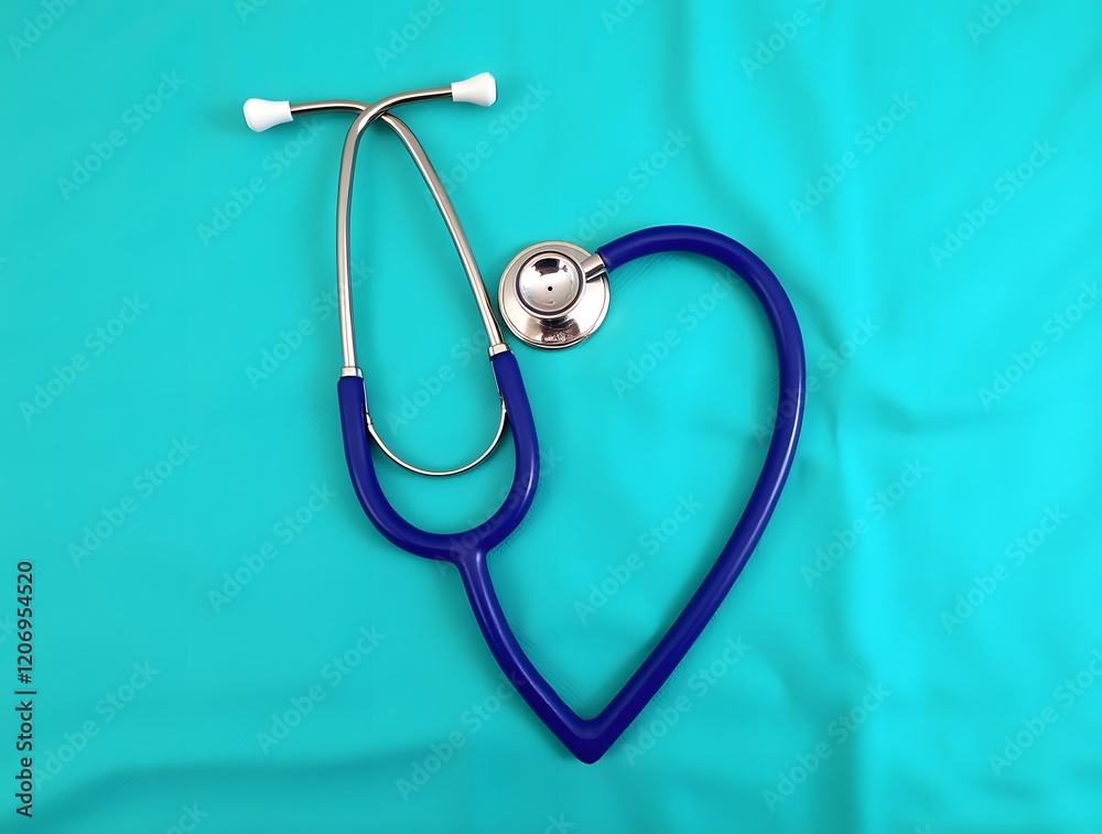 Blue Stethoscope Heart Shape Medical Image Healthcare Blue Stethoscope Heart Shape Medical Image Healthcare
