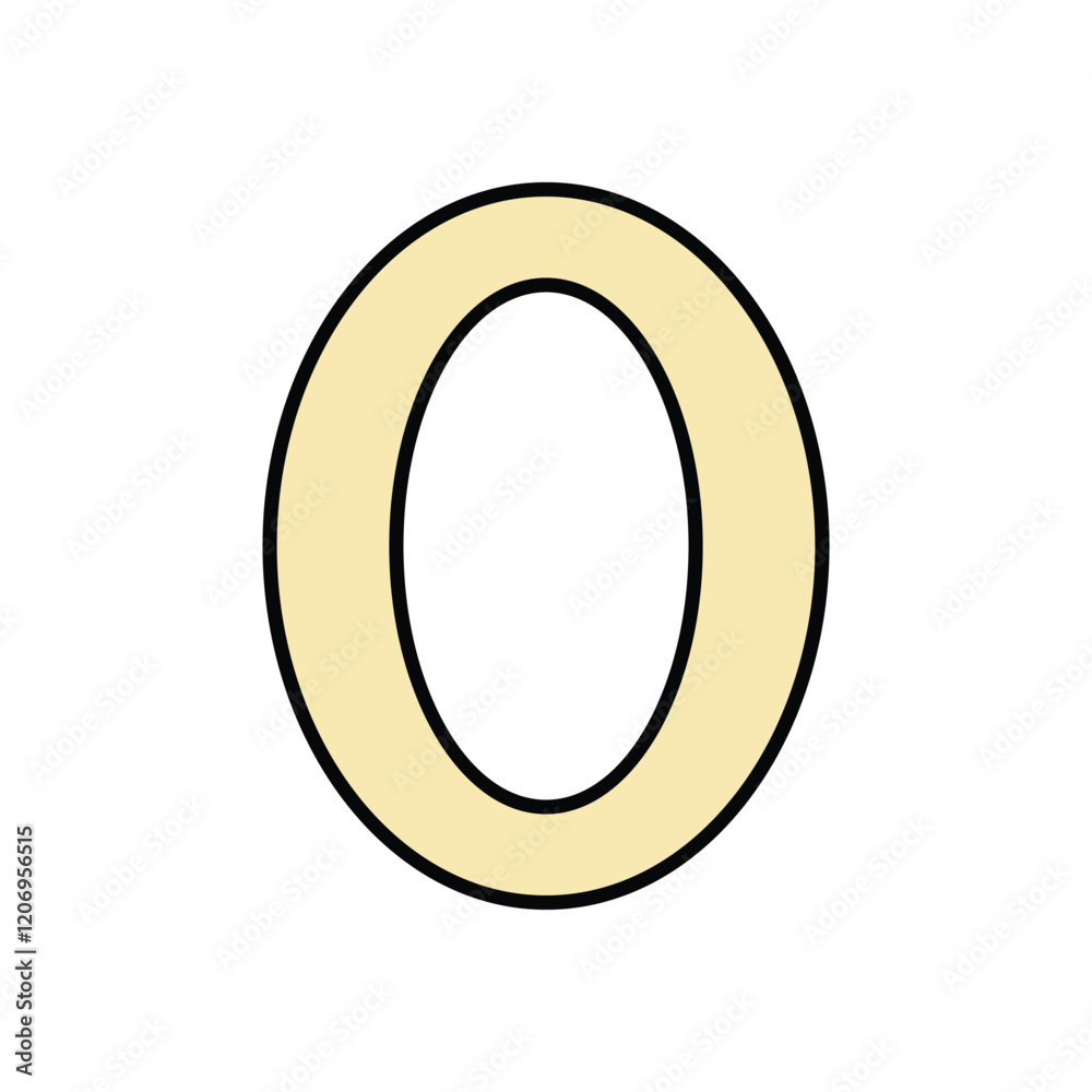 Number 0 icon isolated on a white background. Vector illustration. Number 0 icon isolated on a white background. Vector illustration.