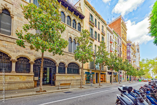 Photography Gracia, grace district area of the Mediterranean city of Barcelona