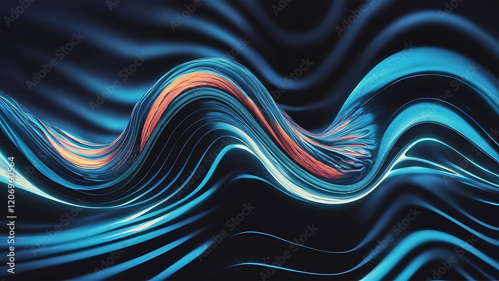 Abstract background blue light colorful wave futuristic design organic flow Abstract background blue light colorful wave futuristic design organic flow