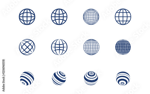 Business logo template. Globe logo is suitable for global company