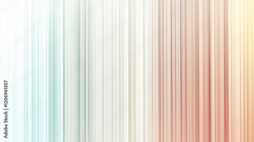 Obraz premium Abstract vertical lines create a colorful gradient pattern in soft hues of blue, pink, and white during daylight hours. Mocha Mousse trend color 2025