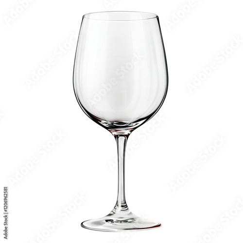 Empty wine glass isolated on transparent background