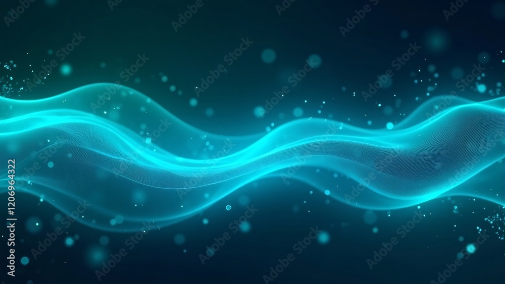 Abstract Flowing Blue Light Waves Abstract Flowing Blue Light Waves