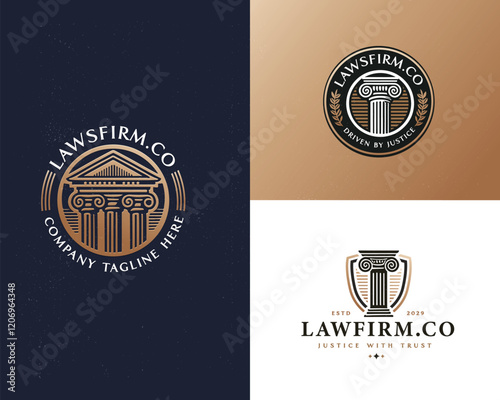 Vintage classic unique Legal and Law Firm logo template logo for justice business 