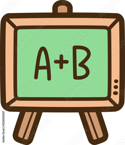 Blackboard vector doodle illustration and graphic