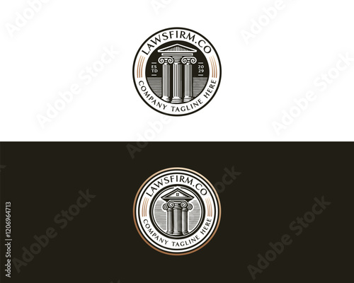 Vintage classic unique Legal and Law Firm logo template logo for justice business 