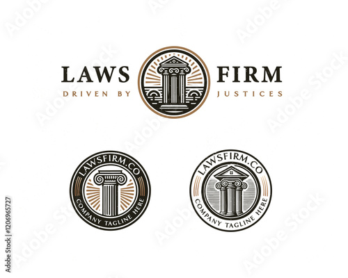 Vintage classic unique Legal and Law Firm logo template logo for justice business 