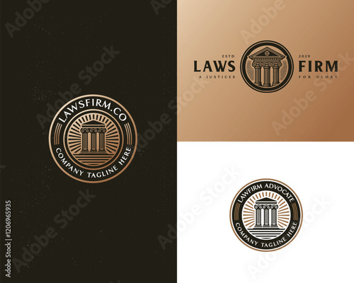 Vintage classic unique Legal and Law Firm logo template logo for justice business 