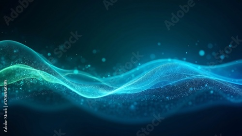 Futuristic Glowing Light Waves in Motion