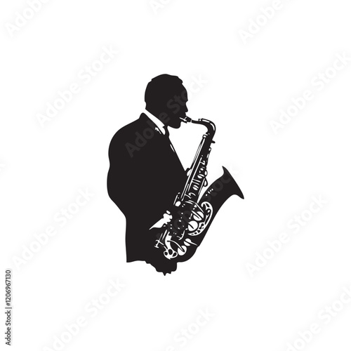 man playing saxophone