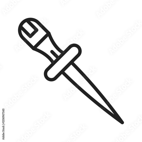 Bradawl icon vector image. Suitable for mobile apps, web apps and print media.