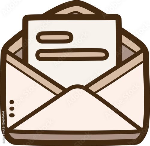 Read email vector doodle illustration and graphic