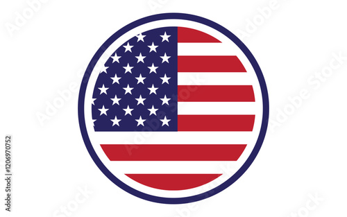 Flag american vector icon illustration design template
