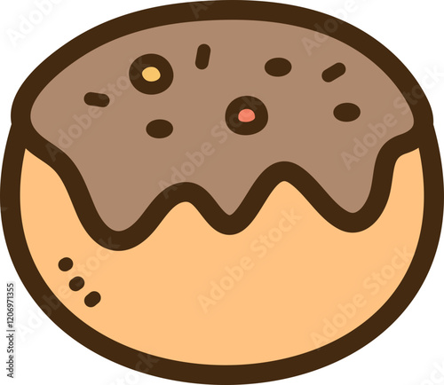 Donut hole vector doodle illustration and graphic