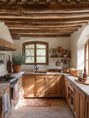 Rustic Wooden Kitchen with ...