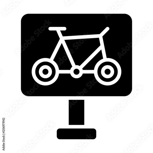 Area Bicycle Solid Icon