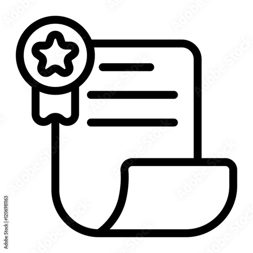 Certification Trade Line Icon