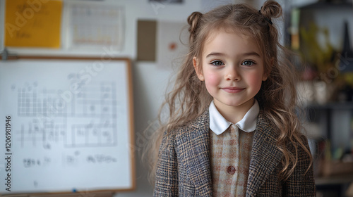 a little girl with long hair