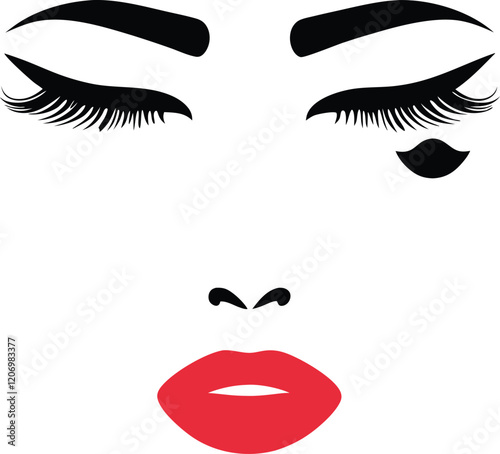 Stylish woman's face with glamorous makeup, perfect for beauty and fashion.