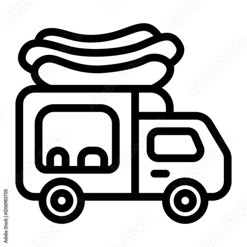 Food Truck Line Icon